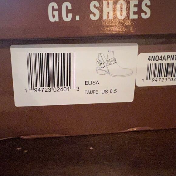 NEW GC Shoes Elisa Vegan (Faux) Leather Ankle Boots in Taupe. - Picture 5 of 6